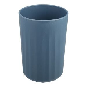 Bathroom Smooth Lines Wheat Straw Toothpaste Tumbler Deep Blue 4.09''x2.80''